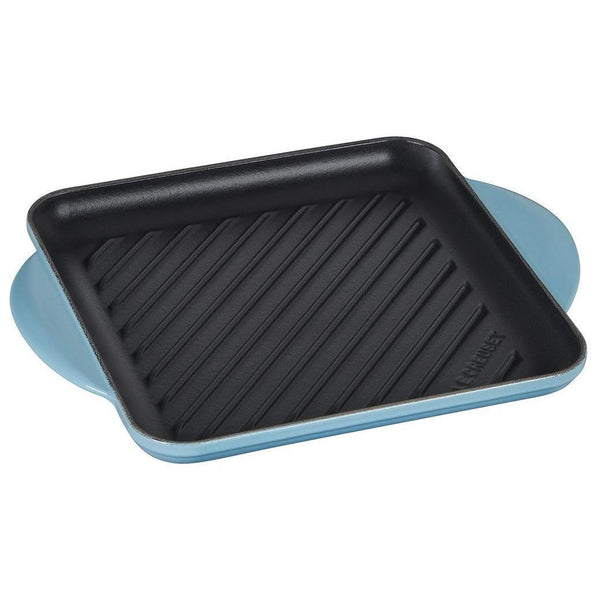 9.5 Square Signature Enameled Cast Iron Grill Pan - Deep Teal