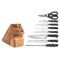 Wusthof+Classic+9-piece+Knife+Block+Set+-+Acacia+-+Discover+Gourmet