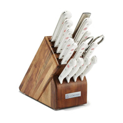Wusthof+Gourmet+16-Piece+Block+Set+-+White+Handles
