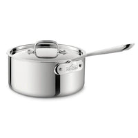 All-Clad Stainless Sauce Pan with Lid, 3.5 qt - Discover Gourmet