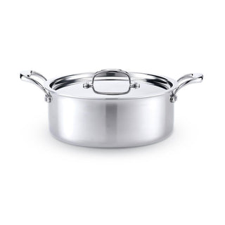 Heritage Steel 5-ply Stainless Rondeau with Lid - 6 Qt. - Discover Gourmet
