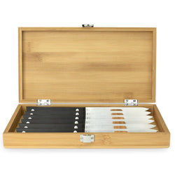 KAI+6+Piece+Steak+Knife+Set+%7C+Bamboo+Box+-+Discover+Gourmet