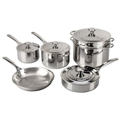 Le+Creuset+10+Piece+Stainless+Steel+Cookware+Set+-+Discover+Gourmet