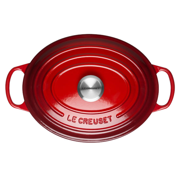 Le Creuset Enameled Cast Iron Signature 5 Quart Oval Dutch Oven in Flame —  Las Cosas Kitchen Shoppe