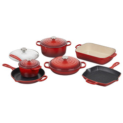 Le+Creuset+10+Piece+Signature+Enameled+Cast+Iron+Set