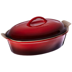Le+Creuset+4+qt.+Heritage+Stoneware+Covered+Oval+Casserole+-+Discover+Gourmet