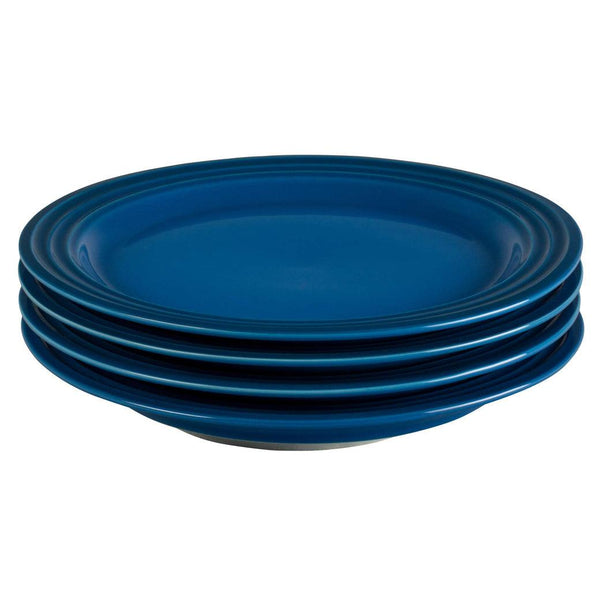 Le Creuset Indigo Blue 10 Salad Small Dinner Plate Blue Set Of
