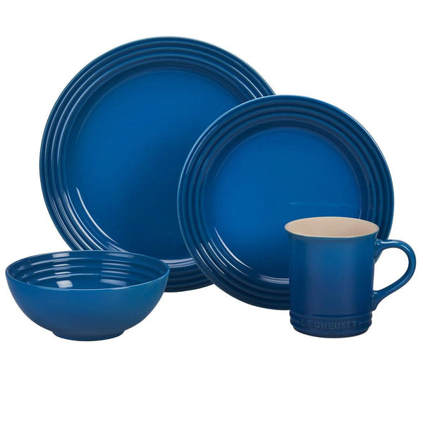 Le Creuset Indigo Blue 10 Salad Small Dinner Plate Blue Set Of