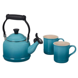 Le+Creuset+Demi+Kettle+%26+2+Stoneware+Mug+Set+-+Discover+Gourmet