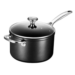 Le+Creuset+Toughened+Nonstick+PRO+4+qt.+Saucepan+with+Glass+Lid+-+Discover+Gourmet