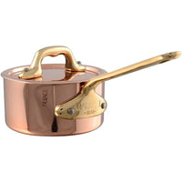 Mauviel M'Heritage Mini Copper Small Saucepan with Lid - 0.4qt - Discover Gourmet