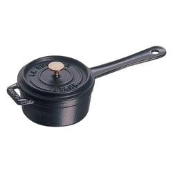 Staub+Cast+Iron+0.25-qt+Mini+Saucepan+-+Matte+Black+-+Discover+Gourmet