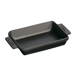 Staub+Cast+Iron+5.75%E2%80%B3+x+4.5%E2%80%B3+Mini+Rectangular+Baker+-+Matte+Black+-+Discover+Gourmet