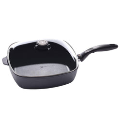 Swiss+Diamond+HD+11%E2%80%B3+Square+Saute+Pan+with+Lid+-+Discover+Gourmet