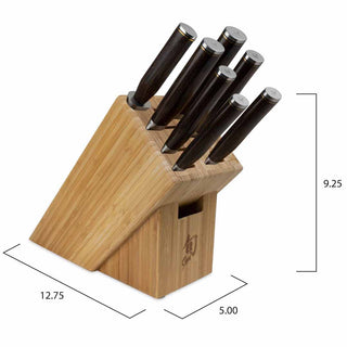 Shun Premier 8 Pc Professional Bamboo Block Set
