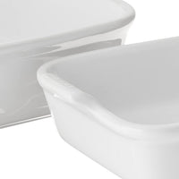 Le Creuset Stoneware Heritage Set of 2 Square Dishes - White | Discover Gourmet