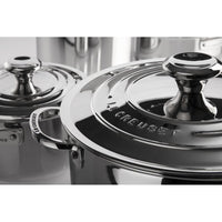 Le Creuset 4 Quart Stainless Steel Casserole Pan with Lid - Discover Gourmet