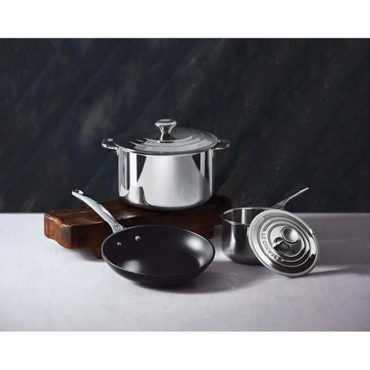 Le Creuset Stainless Steel 3 Qt Saute Pan with Lid - Discover Gourmet