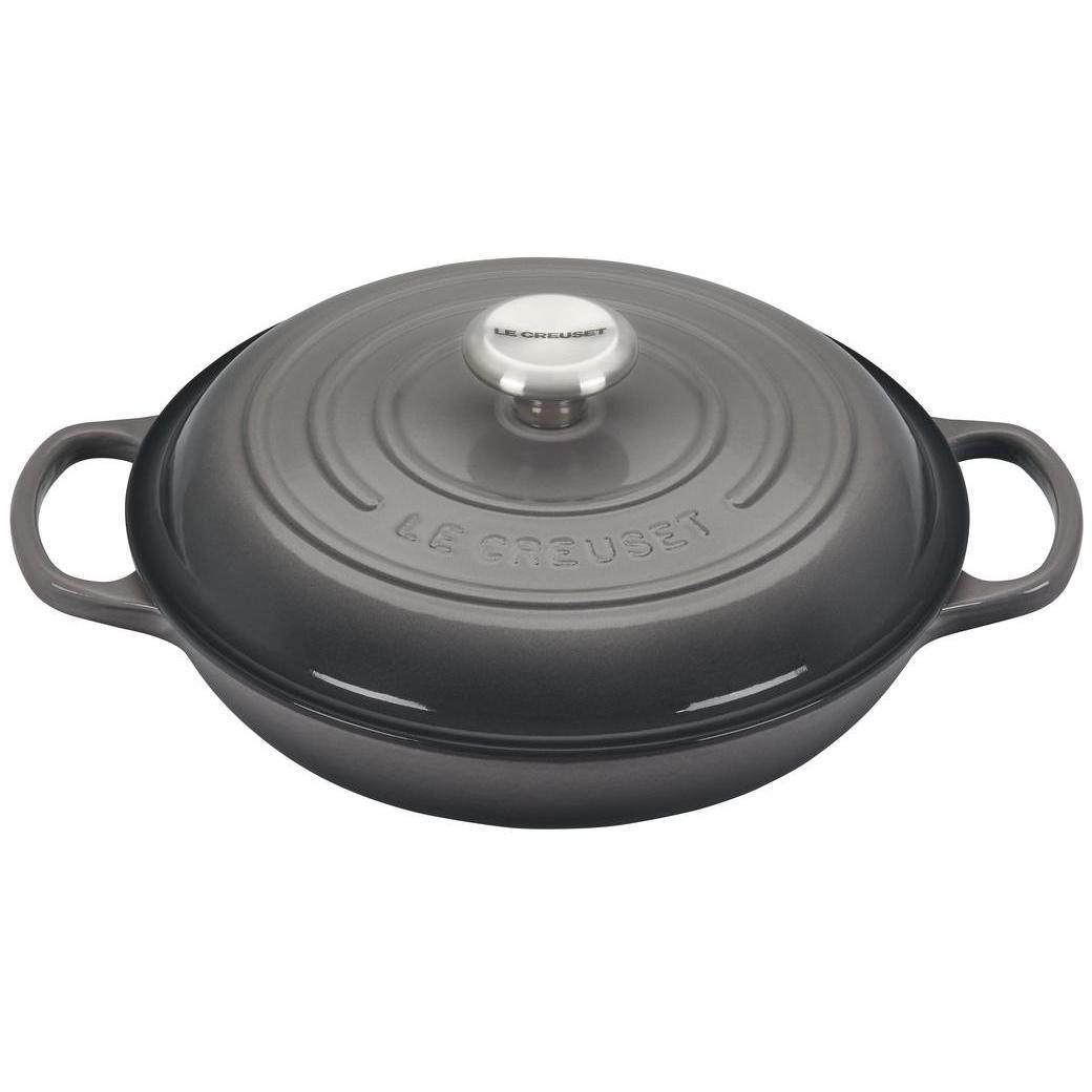 Le Creuset Oyster Signature Cast Iron Saucepan 2.25 qt.