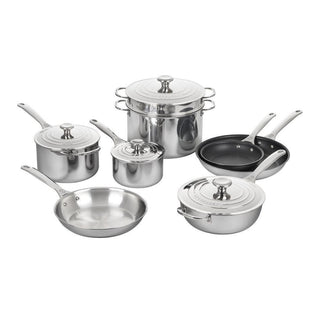 Le Creuset Tri-Ply 12 Piece Stainless Steel Cookware Set - Discover Gourmet