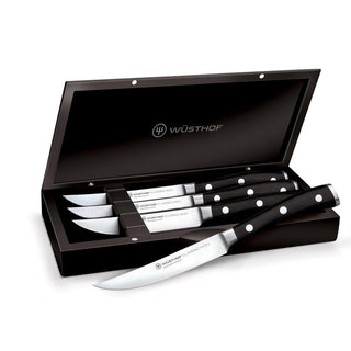 Wusthof Classic Ikon 4-piece Steak Knife Set - Black Chest - Discover Gourmet