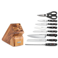Wusthof Classic 9-piece Knife Block Set - Acacia - Discover Gourmet