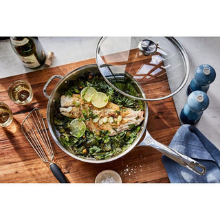 Le Creuset 12″ Stainless Steel Fry Pan - Discover Gourmet