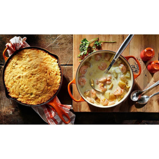 Le Creuset 10.25″ Enameled Cast Iron Signature Round Skillet with Handle - Discover Gourmet