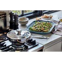 Le Creuset 2 qt. Stainless Steel Saucier Pan with Lid - Discover Gourmet