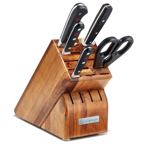Wusthof Classic 6-piece Starter Knife Block Set - Acacia - Discover Gourmet