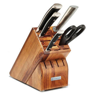Wusthof Classic Ikon 6-piece Starter Knife Block Set - Acacia - Discover Gourmet