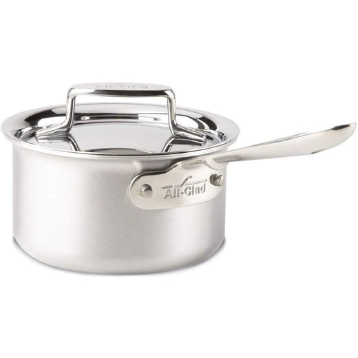 All-Clad d5 Brushed Stainless Sauce Pan with Lid - Discover Gourmet