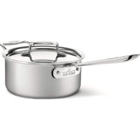 All-Clad d5 Brushed Stainless Sauce Pan with Lid - Discover Gourmet