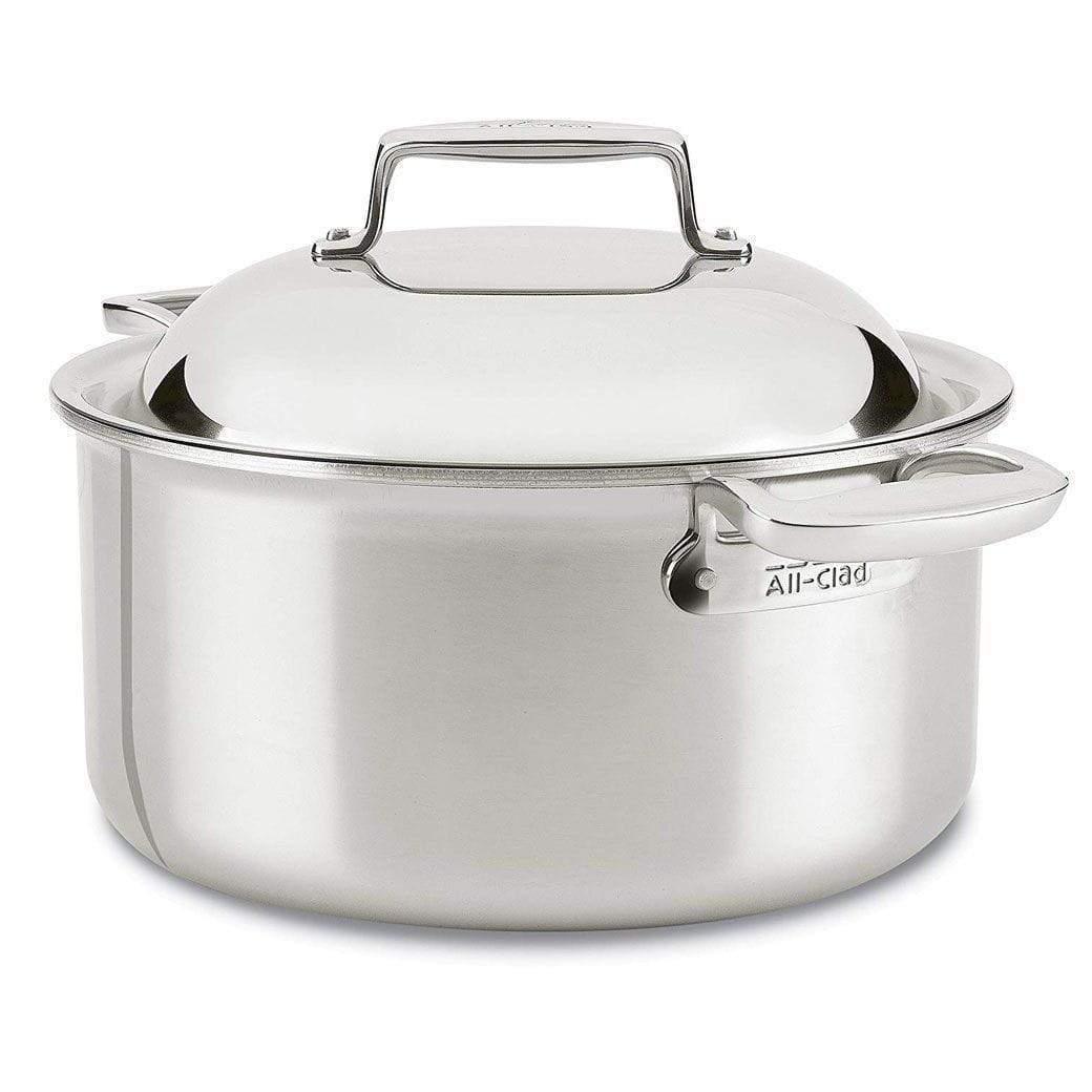 All-Clad D3™ Stainless 5.5 Quarts Stainless Steel Round Dutch Oven &  Reviews