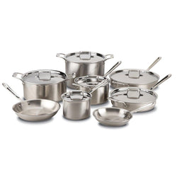 All-Clad+d5+Brushed+Stainless+14+Piece+Cookware+Set+-+Discover+Gourmet