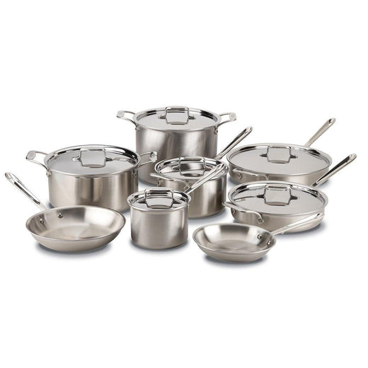 All-Clad d5 Brushed Stainless 14 Piece Cookware Set - Discover Gourmet