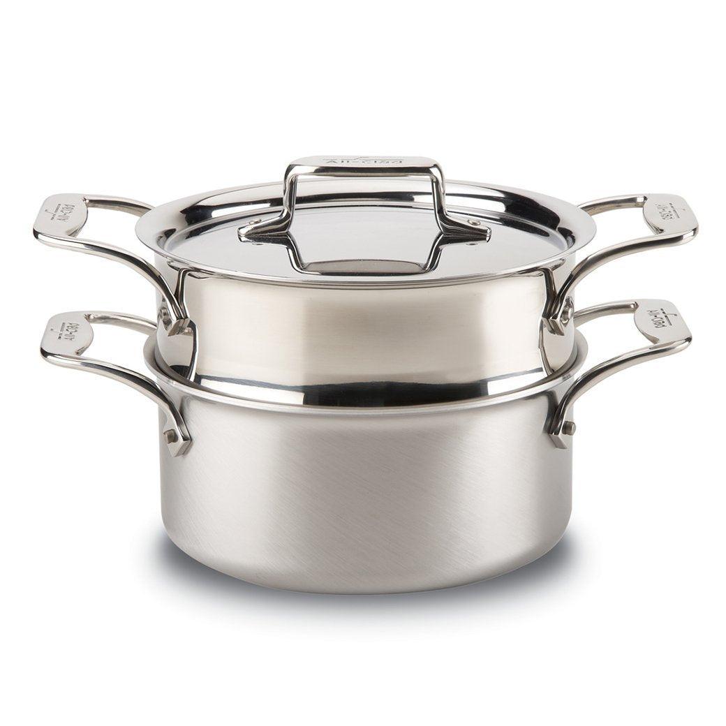 All-Clad Brushed D5 Stainless Cookware Set, Pots and Pans, 5-Ply Stain