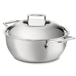 All-Clad+d5+Brushed+Stainless+5.5+Qt+Dutch+Oven+with+Lid+-+Discover+Gourmet