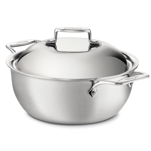 All-Clad d5 Brushed Stainless 5.5 Qt Dutch Oven with Lid - Discover Gourmet