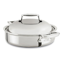 All-Clad d7 Stainless 4 Qt. Braiser Pan with Domed Lid - Discover Gourmet