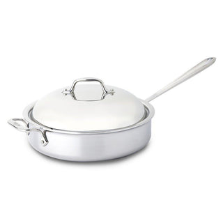 All-Clad Stainless 4 qt Sauté Pan with Domed Lid - Discover Gourmet