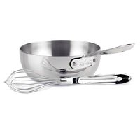 All-Clad Stainless Saucier with Whisk, 2 Qt - Discover Gourmet