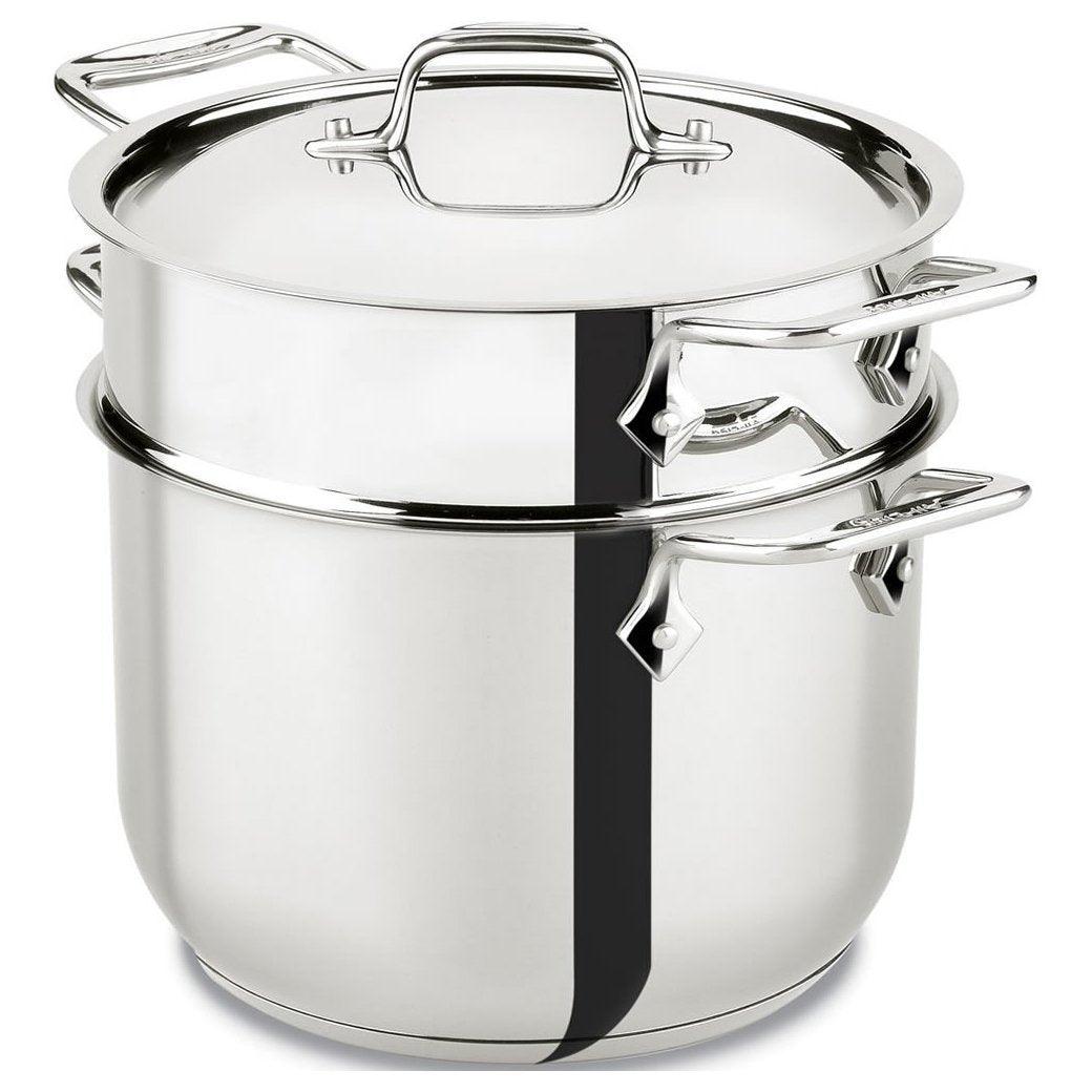 All-Clad Stainless Steel 6 Qt Pasta Pot with Insert 2100078499 E414S664 ...