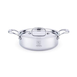 Heritage+Steel+5-ply+Stainless+Sauteuse+with+Lid+-+Discover+Gourmet
