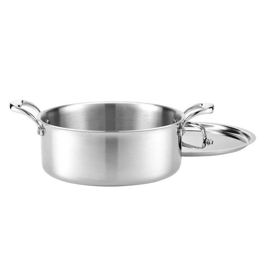 Heritage Steel 5-ply Stainless Rondeau with Lid - 6 Qt. - Discover Gourmet