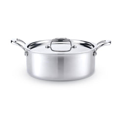Heritage+Steel+5-ply+Stainless+Rondeau+with+Lid+-+6+Qt.+-+Discover+Gourmet