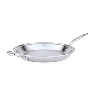 Heritage Steel 5-ply Stainless 13.5″ French Skillet - Discover Gourmet
