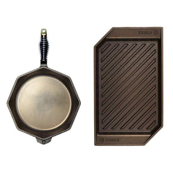 FINEX+Cast+Iron+Lean+Grill+Pan+and+Skillet+Set+-+Discover+Gourmet