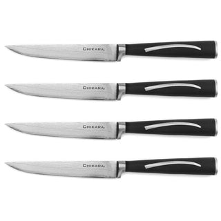 Ginsu Forged Damascus 4 Piece 5″ Steak Knife Set