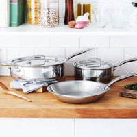 Heritage Steel 7-ply Stainless Essentials Cookware Set - 5 Piece - Discover Gourmet